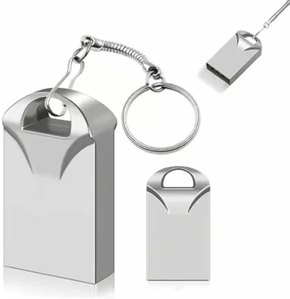 Mini Pen Drive Mini Chaveiro de Metal Rápido Ideal Para Armazenar Arquivos Fotos Musicas e Videos Metálico 128gb Resistente Ultra Rápido Cor Linha Premium (128, GB)