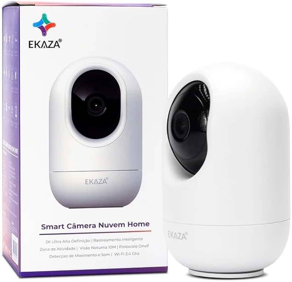 EKAZA Câmera Nuvem Home Inteligente WiFi 3MP Ultra HD 2K EKGD-T4117
