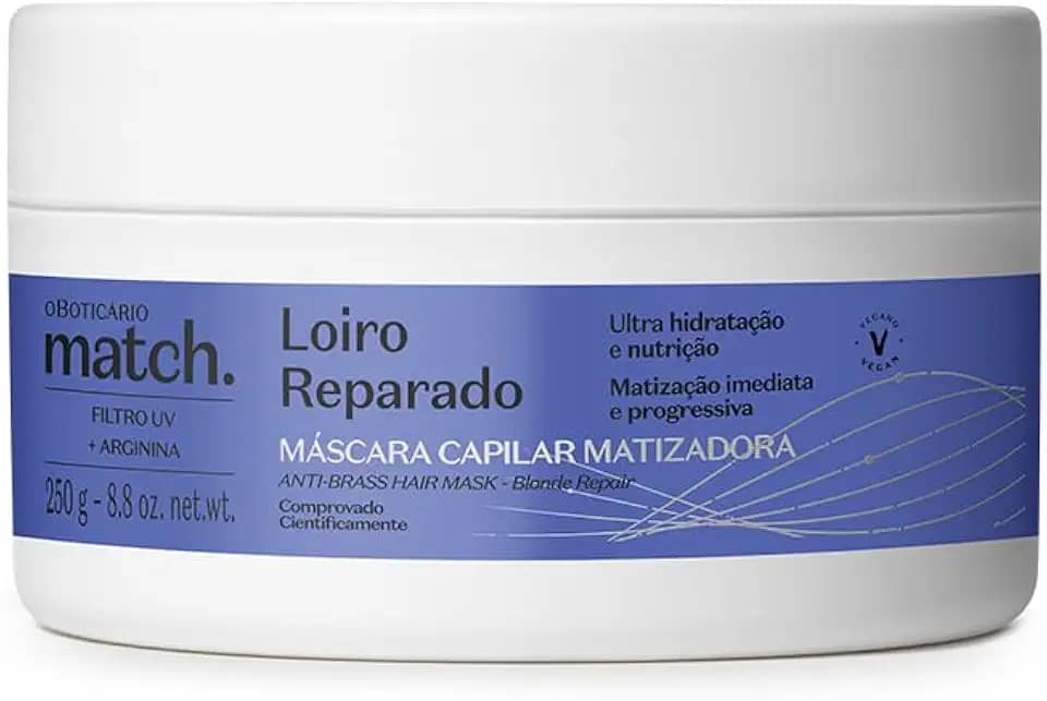 O BOTICARIO MATCH MASCARA MATIZADORA LOIRO REPARADO 250g