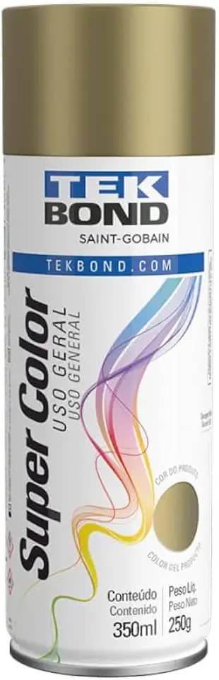 Tinta Spray Dourado Aerossol TekBond Uso Geral 350ml/250g