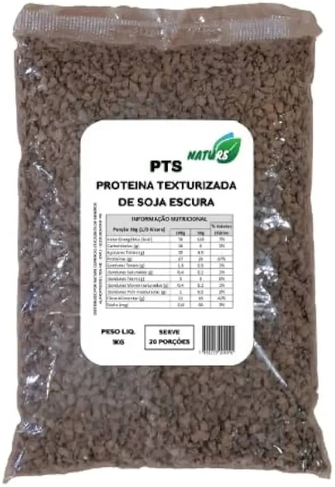 PTS Carne de Soja Vegana 1kg - NATURS (Granulada Escura 1Kg)