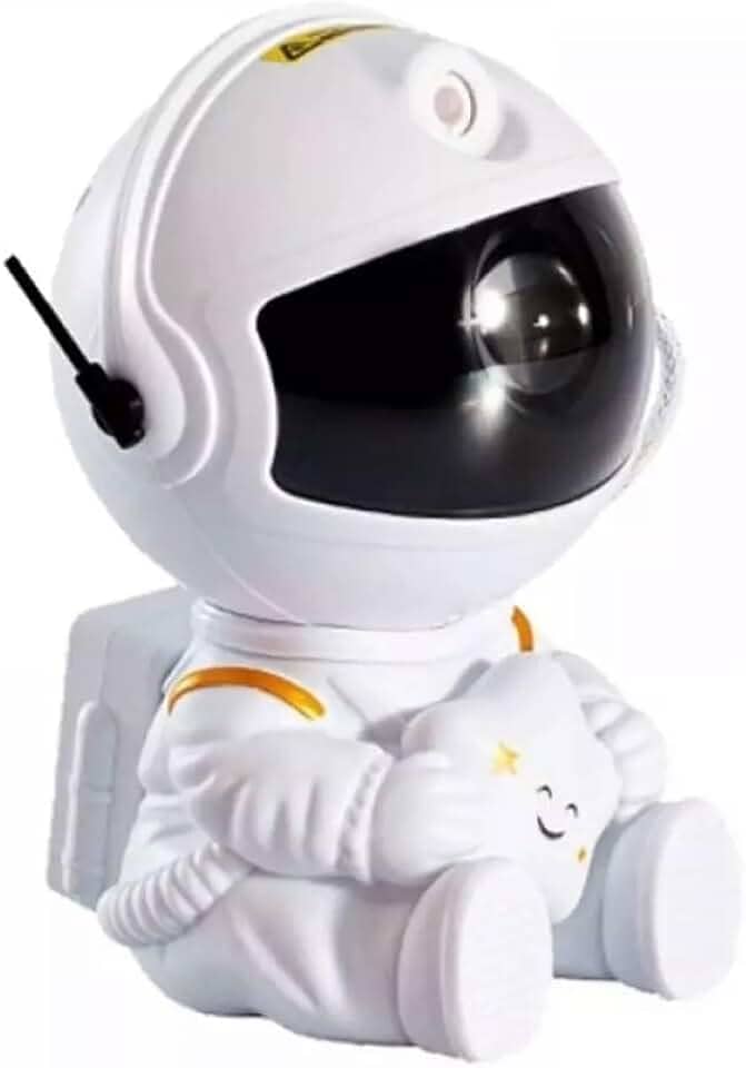 Projetor de luz de galáxia em forma de astronauta, projetor Space Buddy, luz noturna para quarto, controle remoto e temporizador, projetor de estrelas no teto Astro Alan para crianças e adultos