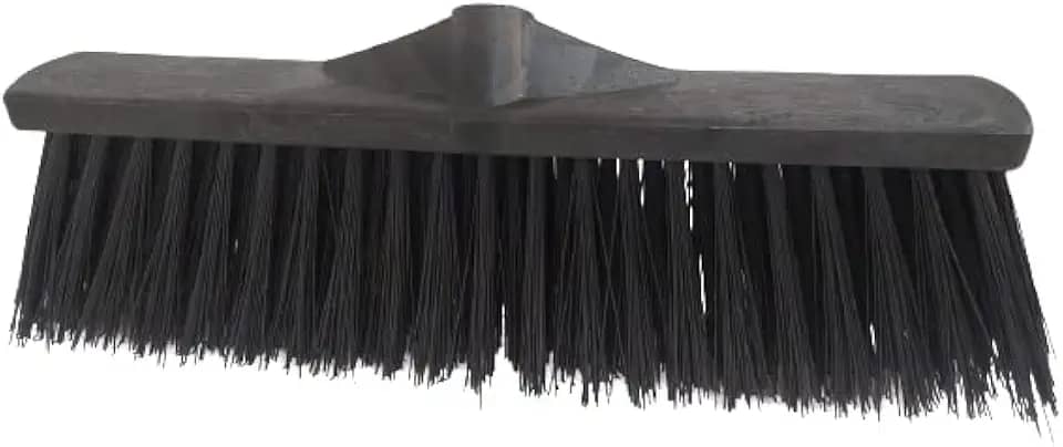 Vassoura Gari Reforçada Vassourão Resistente 40cm Com Cabo Preto