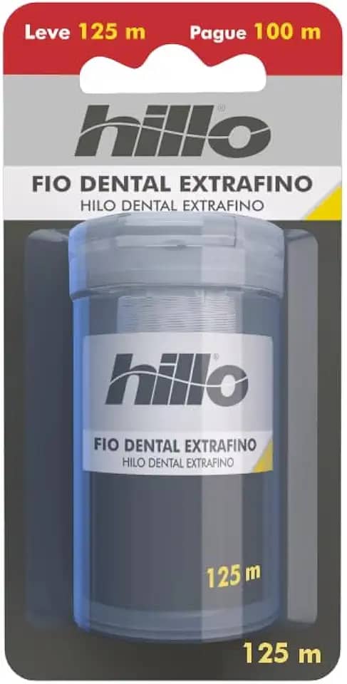 Fio Dental Extrafino Cuidados Dentes Gengivas, 125 M, Hillo, Multicolorido