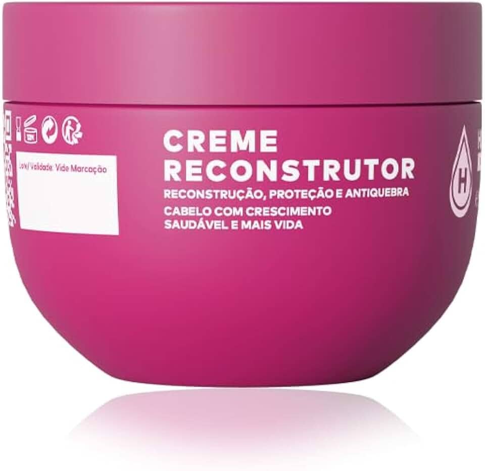 Máscara Reconstrutora Hidratei - Hidratação e Resistência para Cabelos Danificados, 250g, Vegano, Cruelty-Free, Sem Parabenos e Petrolatos