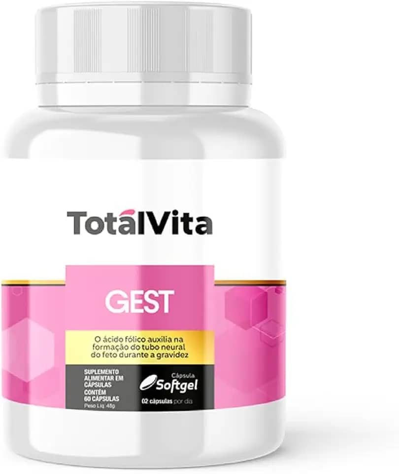 Gest - Suplemento Vitamínico para Gestantes e Lactantes com 60 Cápsulas