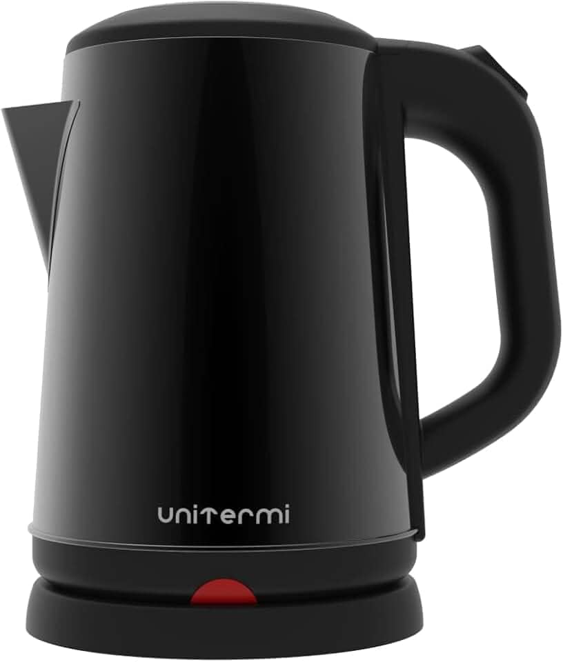 Chaleira Jarra Elétrica Inox 110 Volts, 1,8 Litros, Desligamento Automático, Alça Isotérmica, Trava de Segurança (Preta 110v)