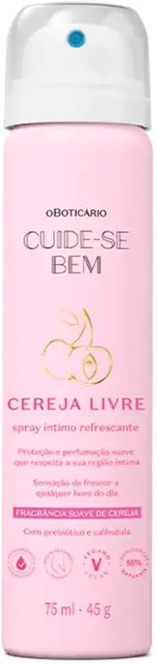 Spray íntimo Refrescante Cuide-se Bem Cereja Livre O Boticário