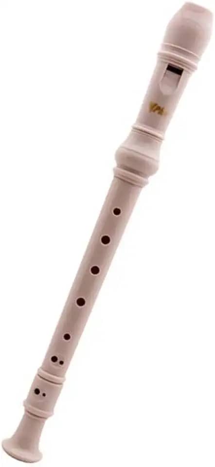 Flauta Doce Germânica Iniciante Bege Escolar Musical PHX