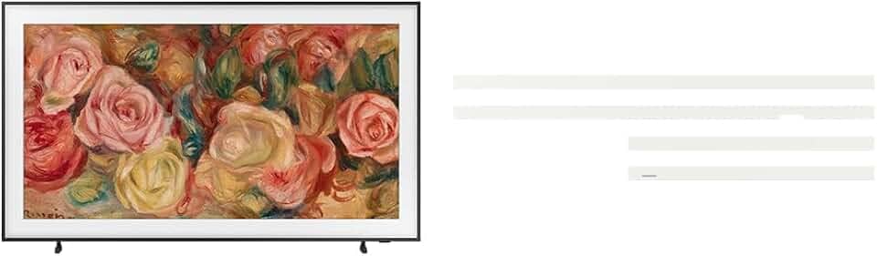 Samsung Combo Smart TV 32” QLED The Frame 32LS03C + Moldura para Smart TV 32 polegadas The Frame 2023 cor branco