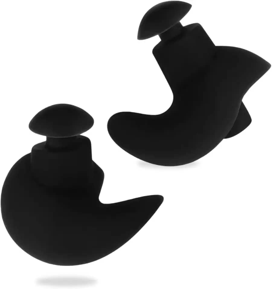 Protetor Auricular de Silicone Moldável para Natação Tampão de Ouvido Impermeável Preto