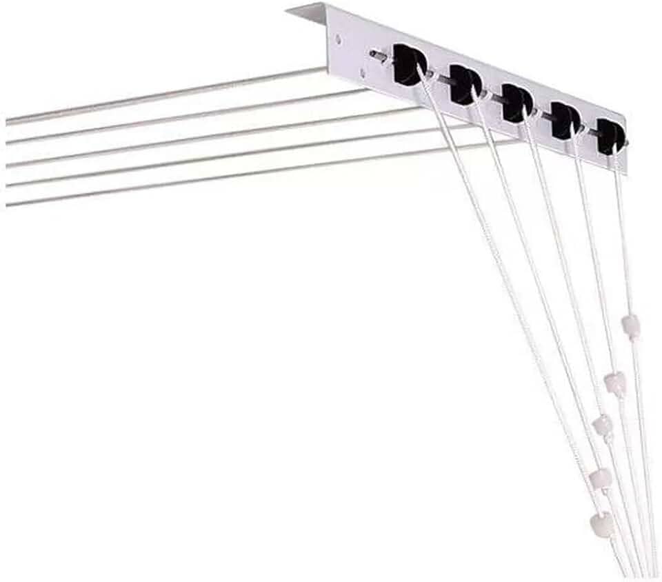 Varal de Parede 5 Cordas Independentes Teto Polimax 3,5m Aço