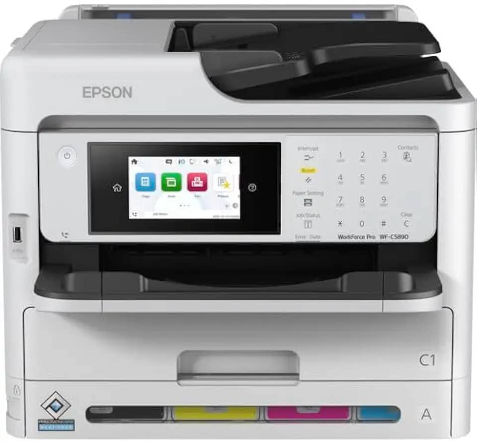 Epson Pro WF-C5890, Impressora Multifuncional, Wi-Fi, Ethernet, Fax, Duplex Automático, ADF