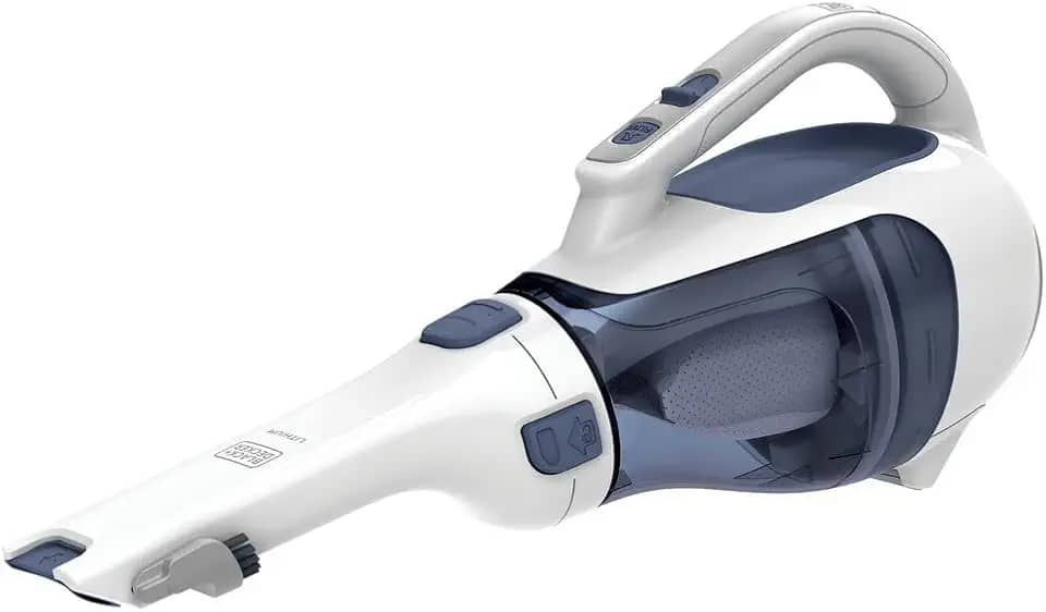 BLACK+DECKER Aspirador de Pó Portátil à Bateria, com Bateria 12V, Acessórios Integrados, Reservatório de 500ml, Modelo APB12000