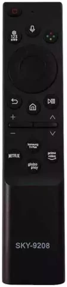 Controle Remoto Para Smart Tv Compatível com SAMSUNG 4K 8K QLED, OLED, Teclas de Atalho Netflix, SAMSUNG TV PLUS, Prime, Tv Plus, Globoplay (Tecla de comando de voz não funciona) -TONSHOP