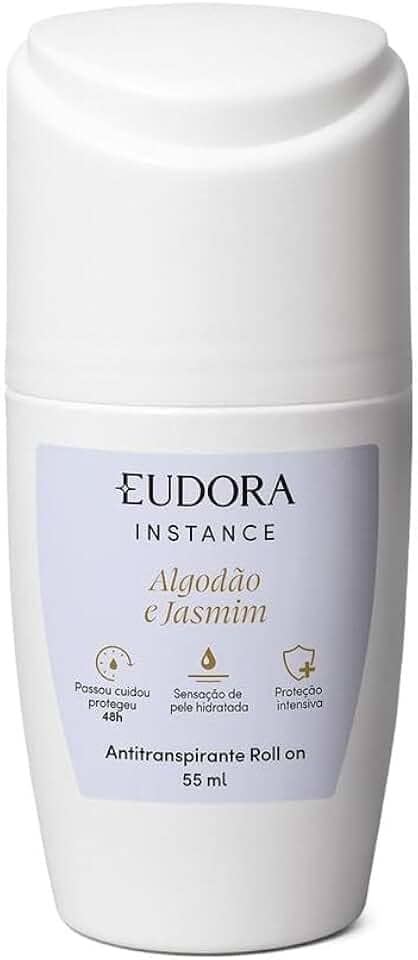 Eudora Instance Desodorante Roll on Algodão e Jasmim 55ml
