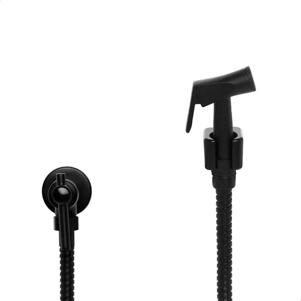 SOFTINOX Ducha Higiênica Completa Redonda C61 Preto Fosco Black Matte