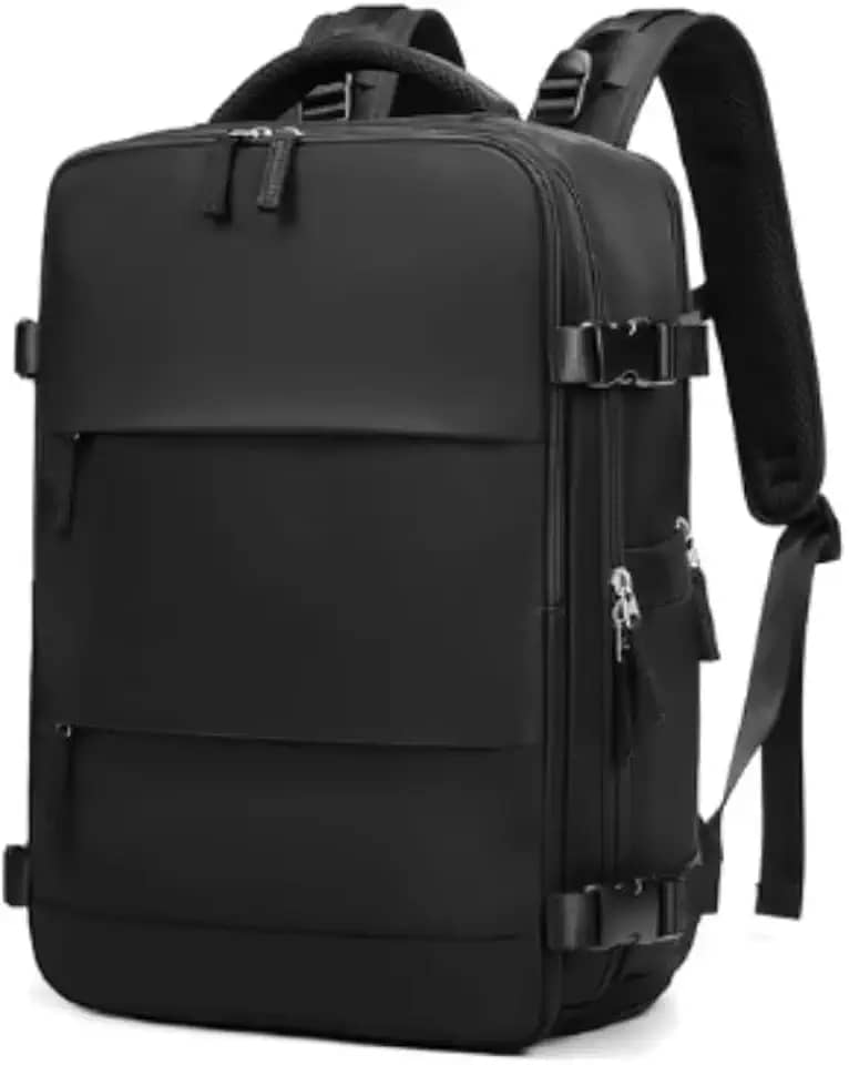 Mochila Executiva de Viagem Grande, Compacta Super Reforçada Mochila Para Notebook, Mala de Mão com USB Unissex Moderna PREMIUM Appari (Preto)