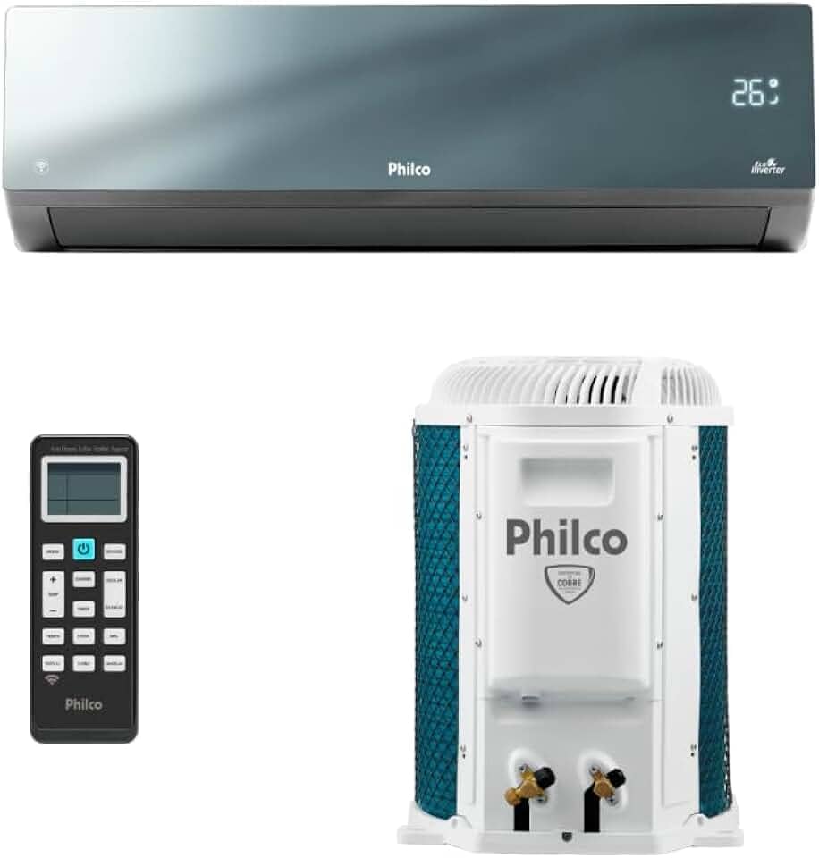 Ar Condicionado Split Inverter Philco Espelhado 18000 Btus Quente e Frio Pac18000iqfm15e 220v