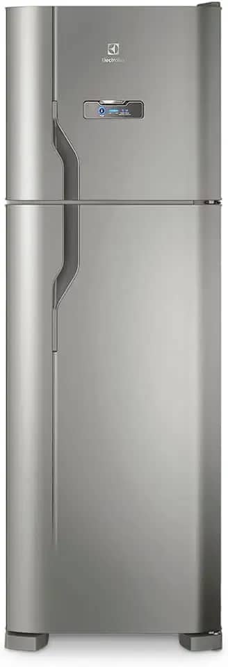 Geladeira Electrolux Frost Free 371L Turbo Congelamento Duplex Cor Inox (DFX41) 127V