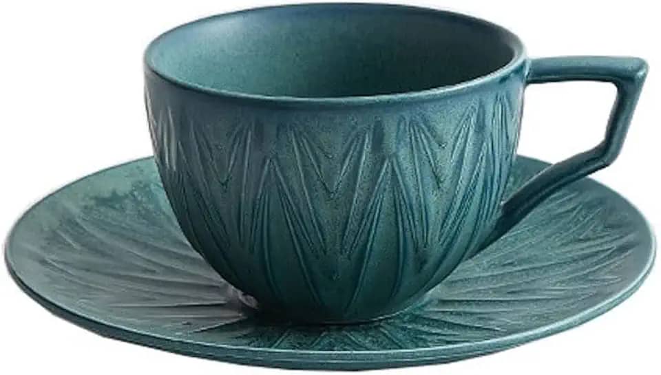 Caneca de viagem estilo japonês com design de relevo xícara de café de cerâmica pires xícara de latte criativa xícara de café cappuccino xícara de café para casa xícara de café da manhã