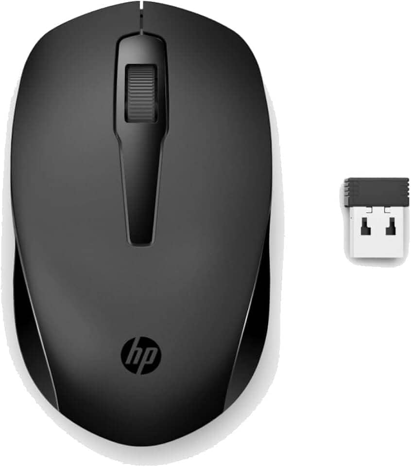 Mouse Sem Fio HP 150 - Sensor óptico de 1600 DPI, Conexão 2,4 GHz com Receptor USB, Design Ambidestro Ergonômico e Rolagem com Função Dupla (2S9L1AA)
