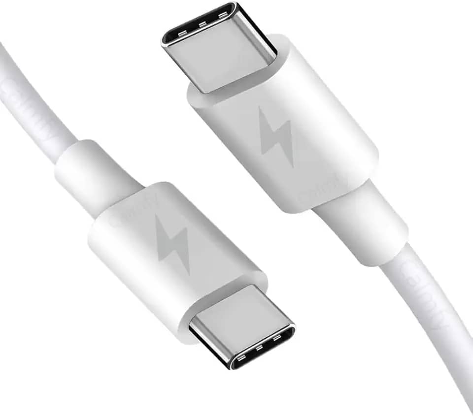 Cabo USB C para USB C Premium, 1 Metro, Carregamento Super Rápido e Transferência de Dados, Compatível com Android, iPhone 15, Revestimento em Nylon