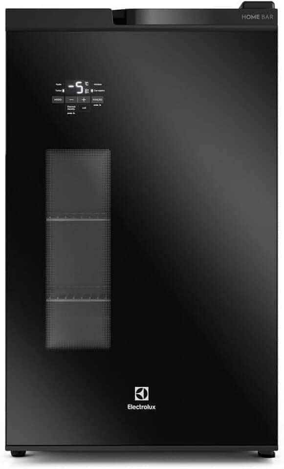 Electrolux Cervejeira Home Bar Electrolux Frost Free 100L Porta de Vidro Preta (EB100) 127V
