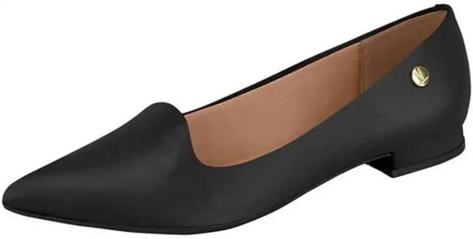 Sapatilha Vizzano Feminina Salto Baixo Bico Fino Pelica 1206.261