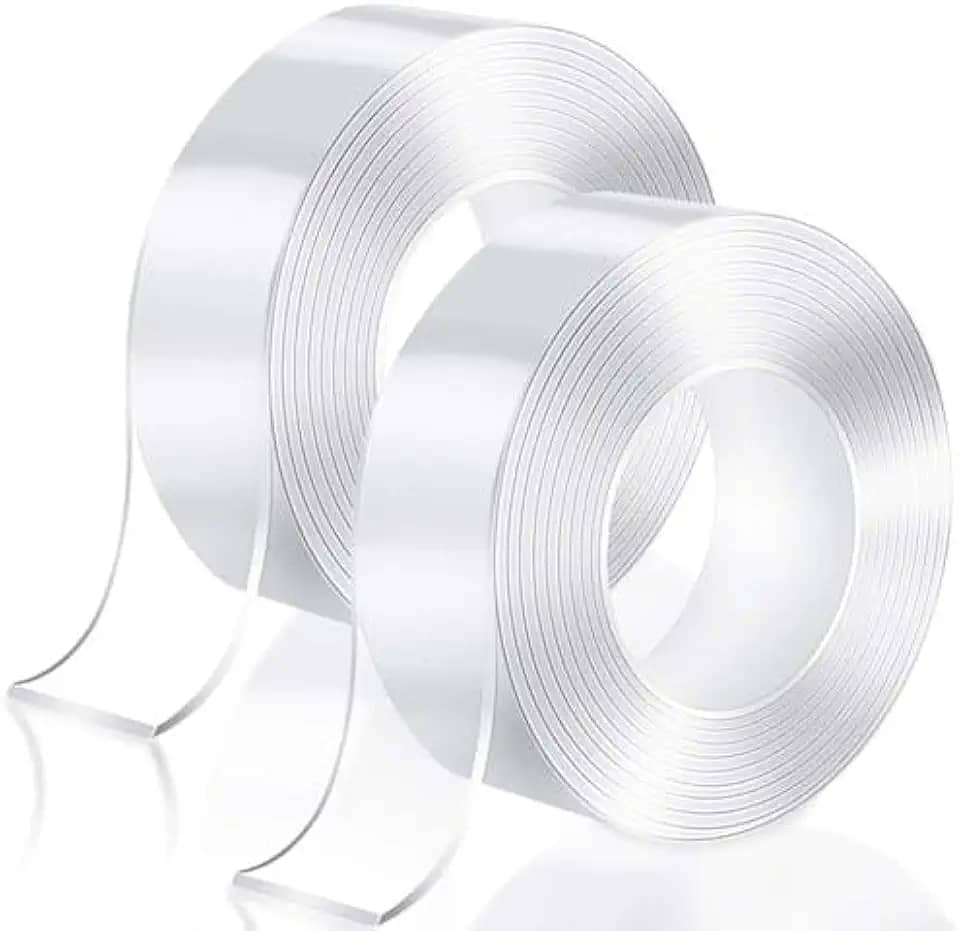 Super Fita Mágica Nano Adesiva Transparente Dupla Face Extra Fixa Forte Lavável Transparente 2M (3 cm x 10 metros)