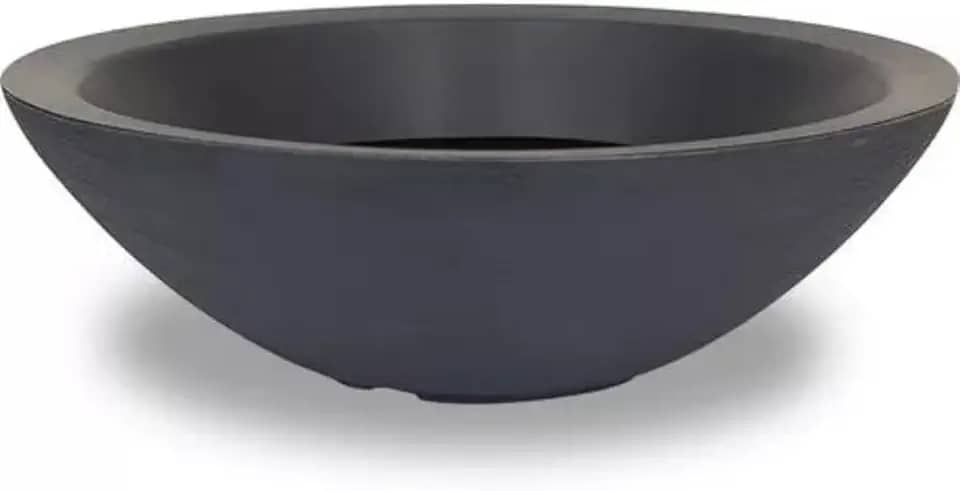 Vaso Bacia Grande Polieitleno Decorativo Planta Rosa do Deserto Cactos Suculentas N4 (Preto)