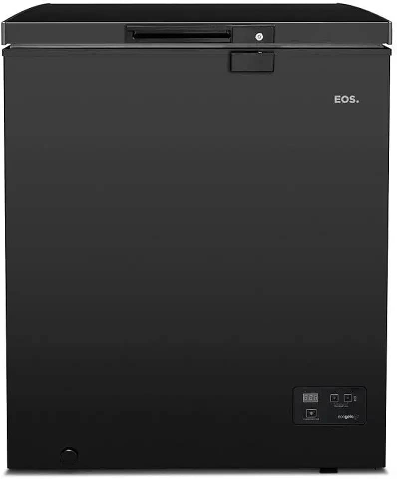 Freezer e Conservador Horizontal EOS 110 Litros EcoGelo Preto EFH120XDP 110V
