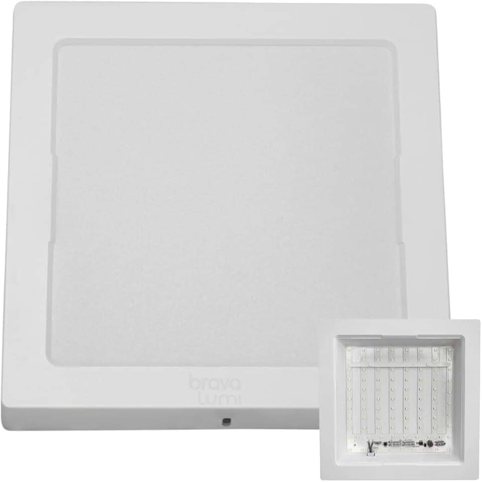 Painel Plafon Luminária De Led Quadrado Sobrepor 24w Bivolt Cor branco frio 6500k