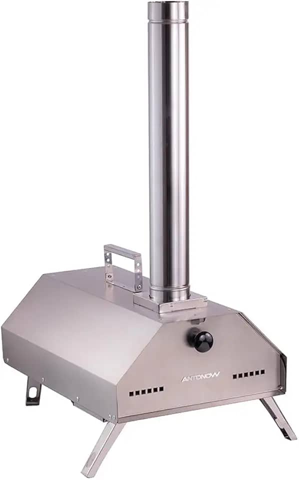 Mini Forno de Pizza A Lenha Antonow - Portátil - Inox Escovado