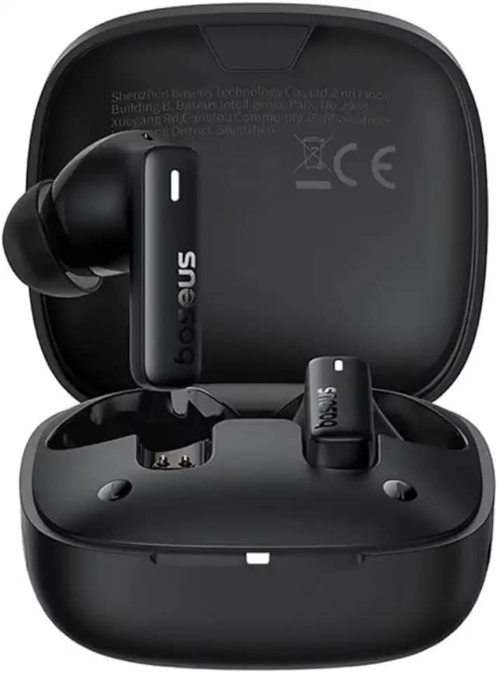 Baseus_Bowie_E19 ANC Fone De Ouvido Bluetooth Sem Fio com Cancelamento de Ruído Ativo 33h de Bateria IPX5 À Prova D'água (Preto)