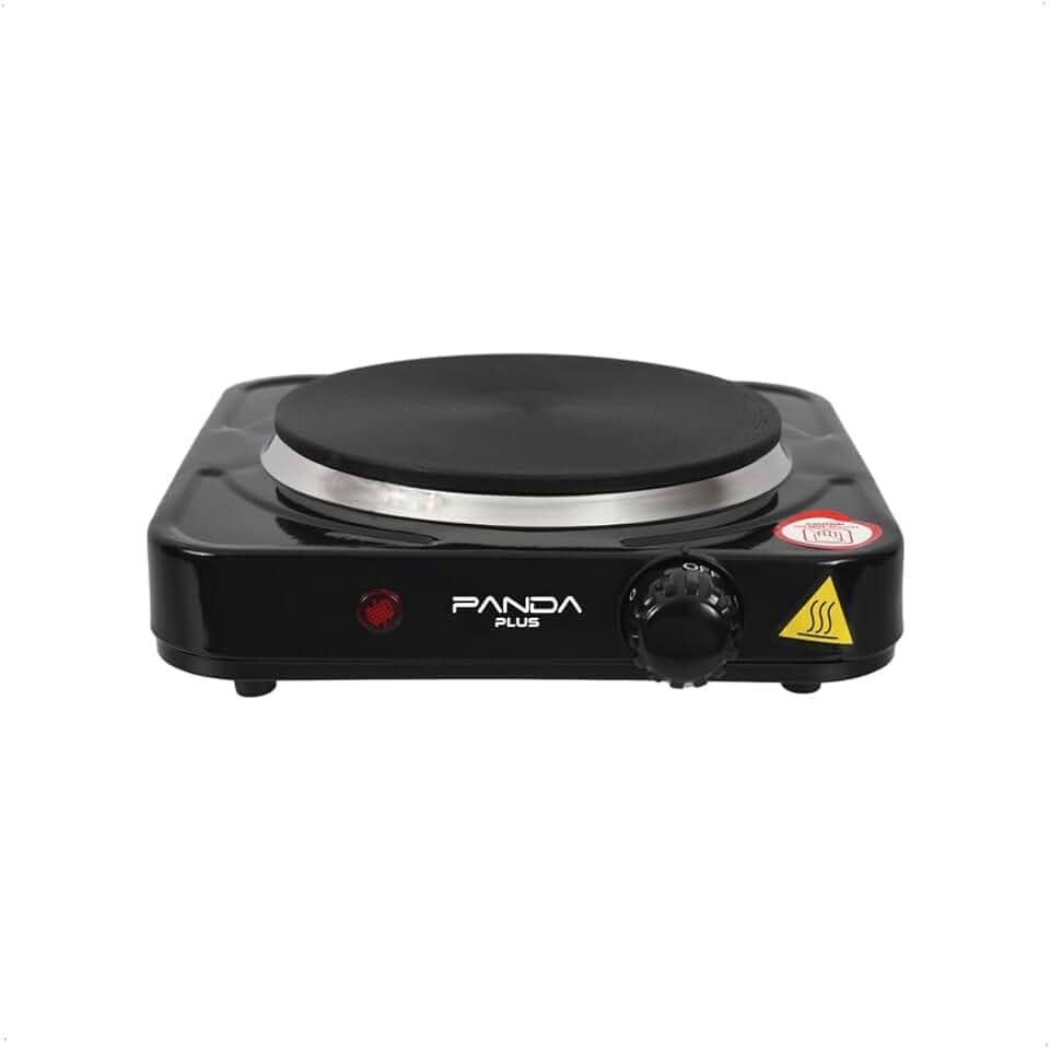 Fogão Elétrico Portátil Fogareiro Cooktop de Mesa 1 Boca Panda Plus 1000W Preto 220v