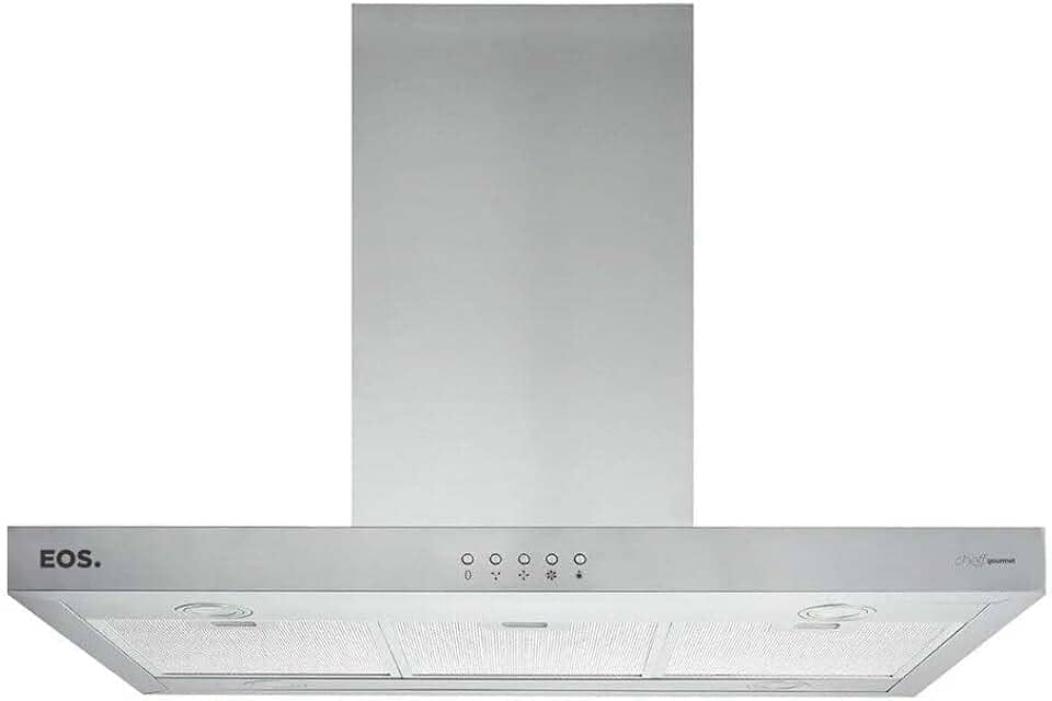 Coifa e Depurador de Ilha Eos 90cm Chef Gourmet em Inox Tipo T Eco90it 220v