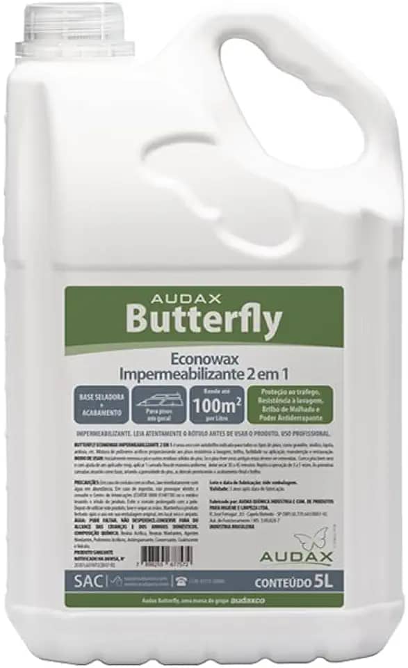 Cera Líquida Impermeabilizante 2 em 1 Autobrilho 5L Base Seladora e Acabamento Acrílico para Pisos