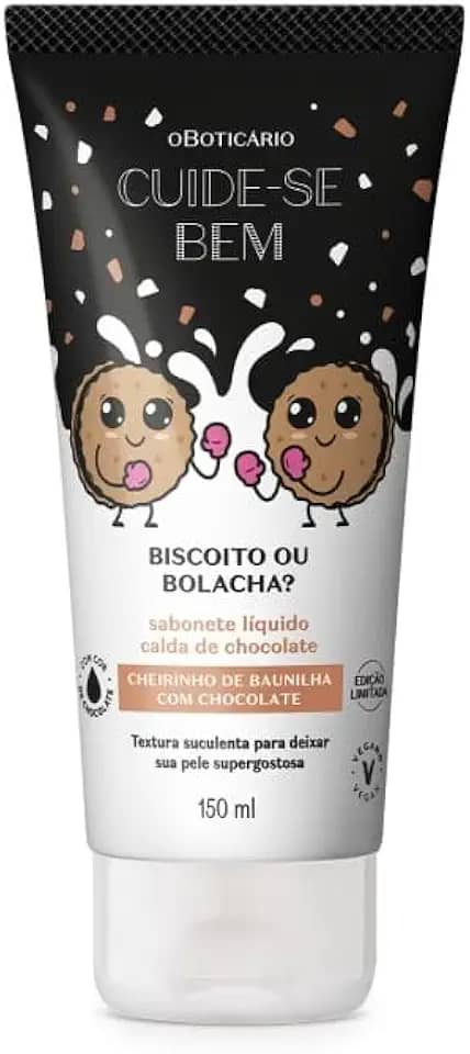 Sabonete Líquido Calda de Chocolate Cuide-se Bem Biscoito ou Bolacha 150ml