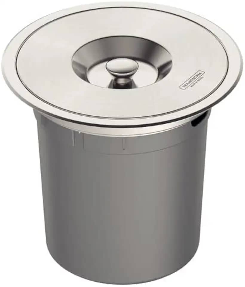 Lixeira de Embutir com 5 Litros, Tramontina, Inox