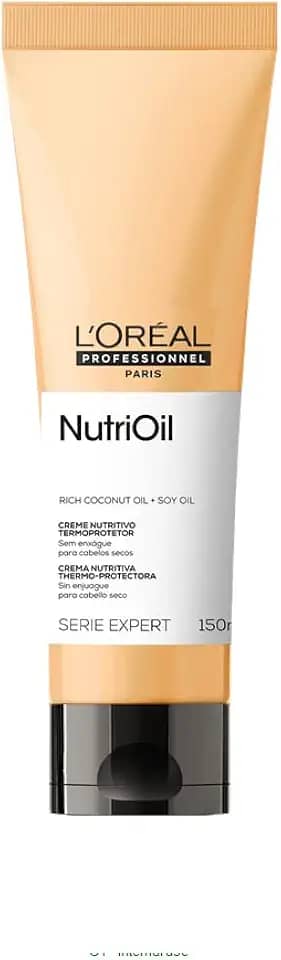 L'Oréal Professionnel NutriOil Leave-in, Hidratação e Nutrição Intensa para Cabelos Secos e Sem Brilho, com Óleo de Coco, Proteção Térmica e Antifrizz, 150ml