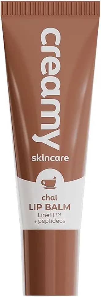Creamy Skincare Lip Balm Chai 10g | Hidratação Intensa, Efeito Pump Volumizador, Suaviza Linhas, Textura Confortável, Ácido Hialurônico | Todos os Tipos de Pele