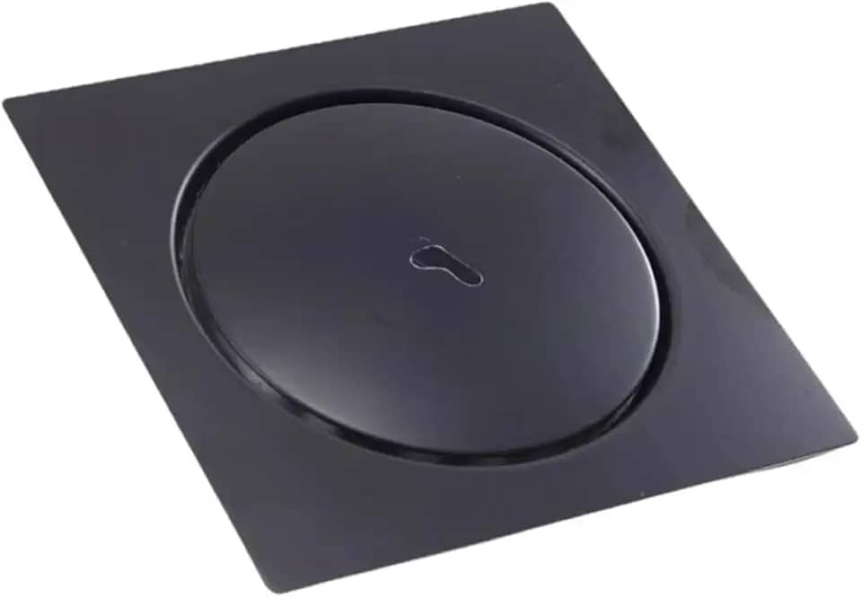 Ralo Click 10x10 Mágico Preto Premium Quadrado, Com Sistema de Fechamento Rápido, Design Moderno, Inteligente e Antiodor para Banheiro, Lavabo, Box, Área externa FONSES