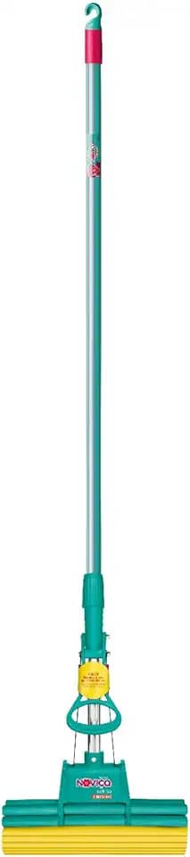 Noviça - Mop Sekito com Esponja e Cabo de Inox, para Lavar e Secar Pisos Frios e Sintéticos, Cor Tiffany, Bettanin