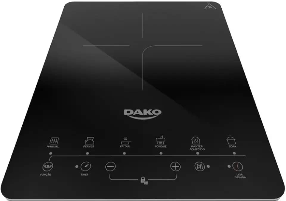 Cooktop de Indução Dako Portátil 1 Boca Preto 220v