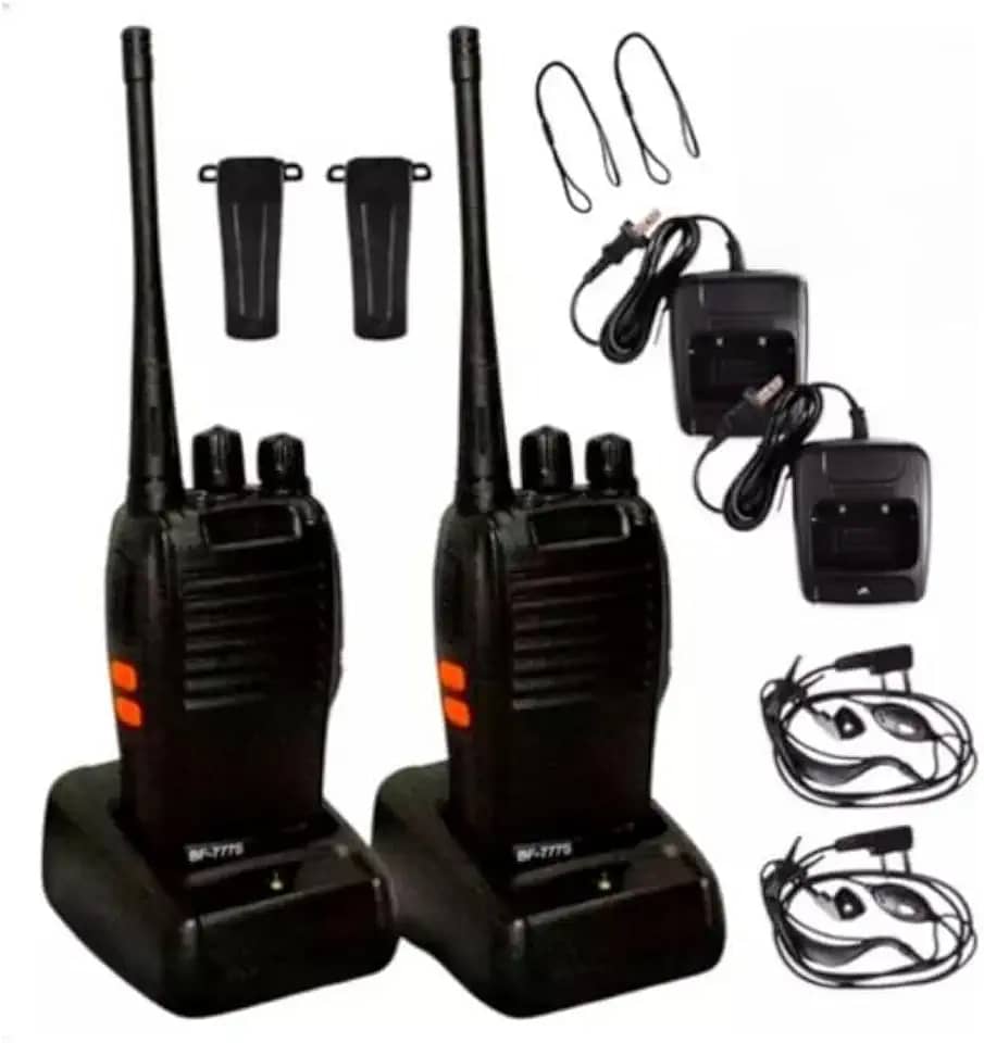 Walk Talk BF 777S Rádio Comunicador Par Mais Headset Comunicação Segura Para Empresas Para Eventos E Segurança