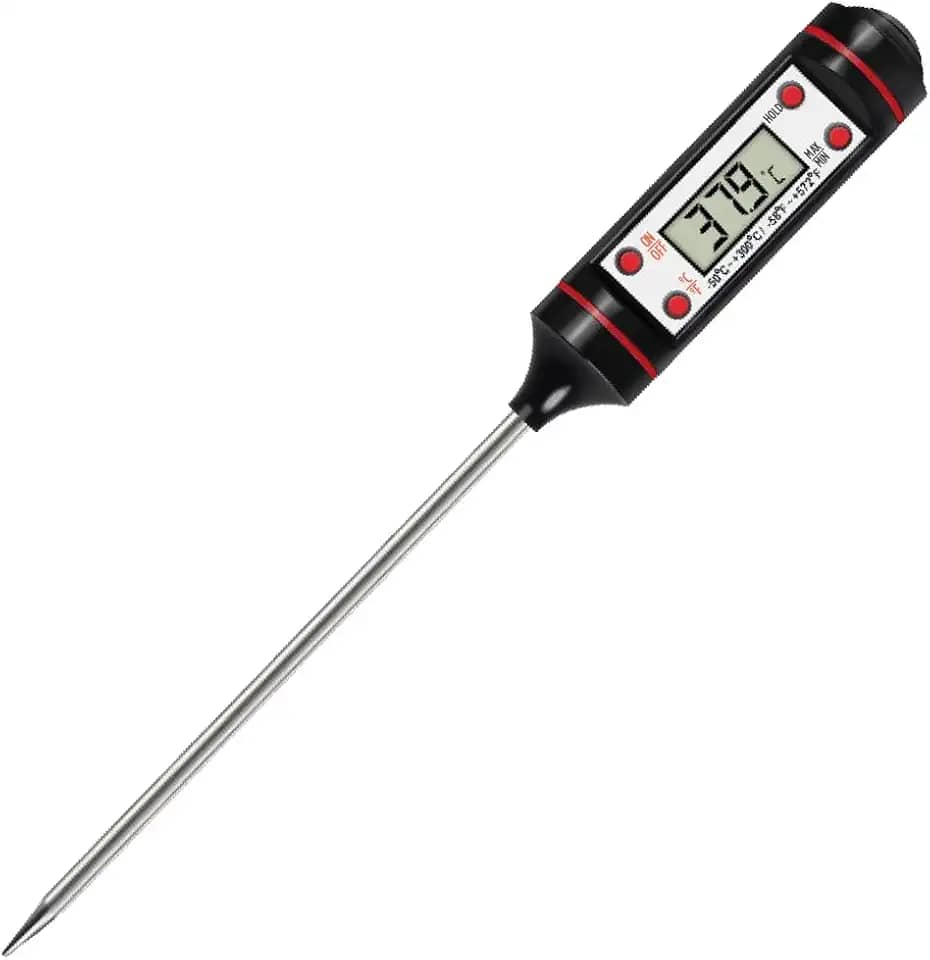Termômetro Culinário Digital Espeto Cozinha Alimento Confeitaria Temperar Chocolate