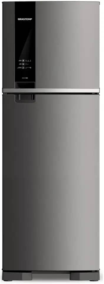 Geladeira Brastemp Frost Free Duplex 375 litros cor Inox com Espaço Adapt - BRM45JK 110V