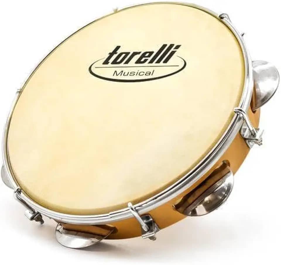 PANDEIRO 08' INJETADO COR NATURAL C/PELE ANIMAL