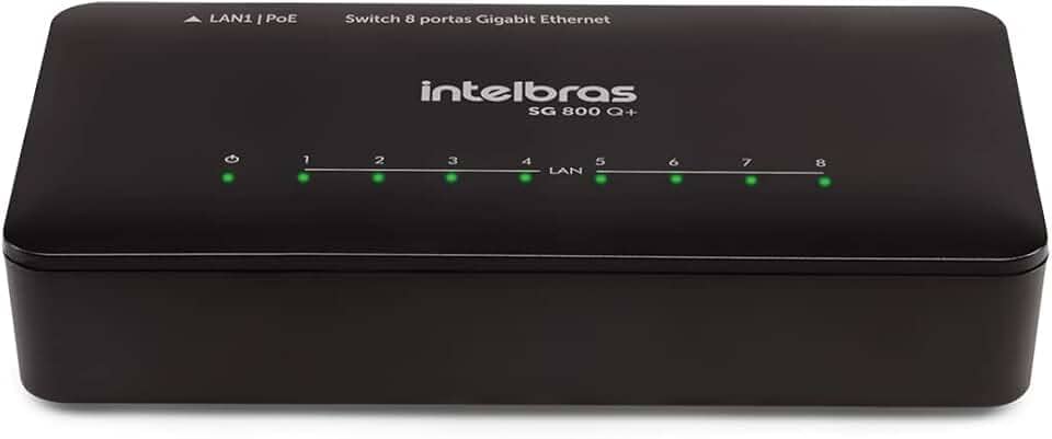 Switch 8 portas gigabit ethernet 10/100/1000mbps Sg 800 Q+ - Intelbras